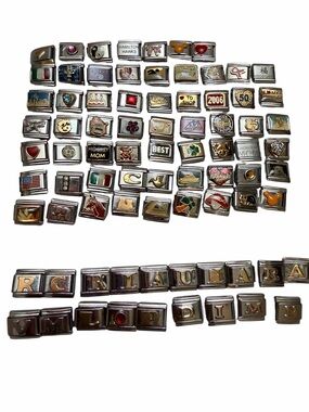Vintage Y2K Italian Charm Bracelet Link Charms Stainless Steel Silver (2 for $20